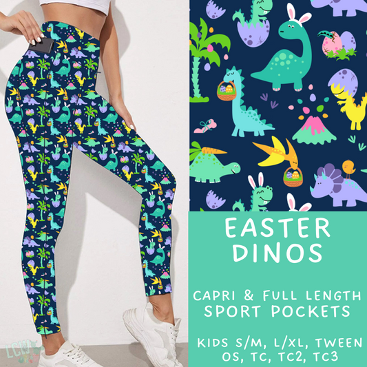 Batch #279 - Hop to it Collection Presale - Closes 1/30, ETA Early April - Easter Dinos Leggings