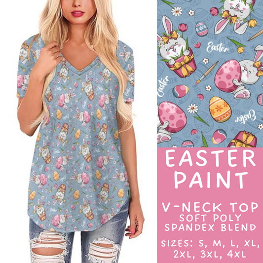 Batch #279 - Hop to it Collection Presale - Closes 1/30, ETA Early April - Easter Paint V-Neck Tee