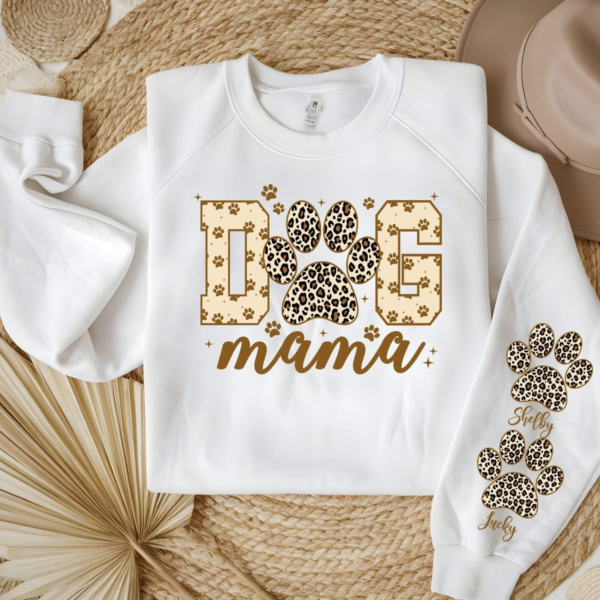 Dog Mama Sweatshirt - CUSTOM - Add Names at Checkout (Up to 3 Paws/Names)