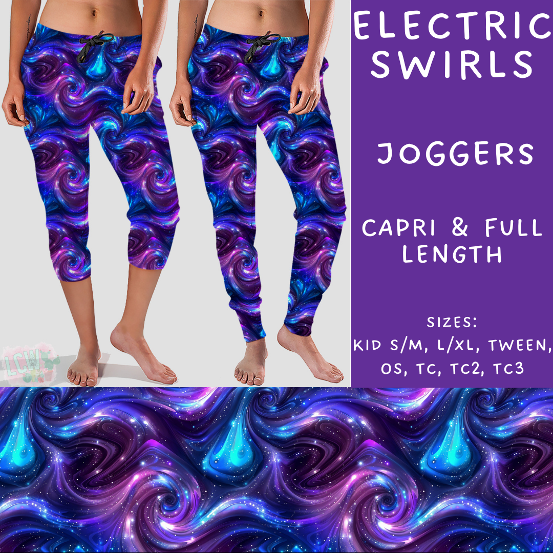 Batch #236 - Fun Run 6 - Closes 11/13 - ETA early Jan - Electric Swirls Full and Capri Length Joggers