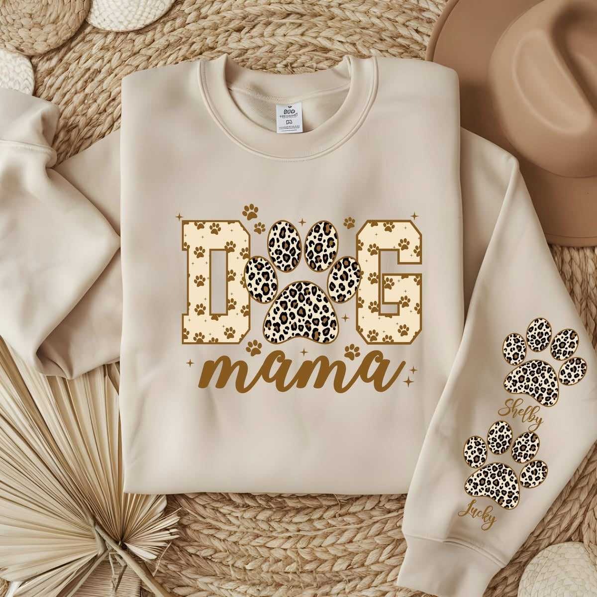 Dog Mama Sweatshirt - CUSTOM - Add Names at Checkout (Up to 3 Paws/Names)