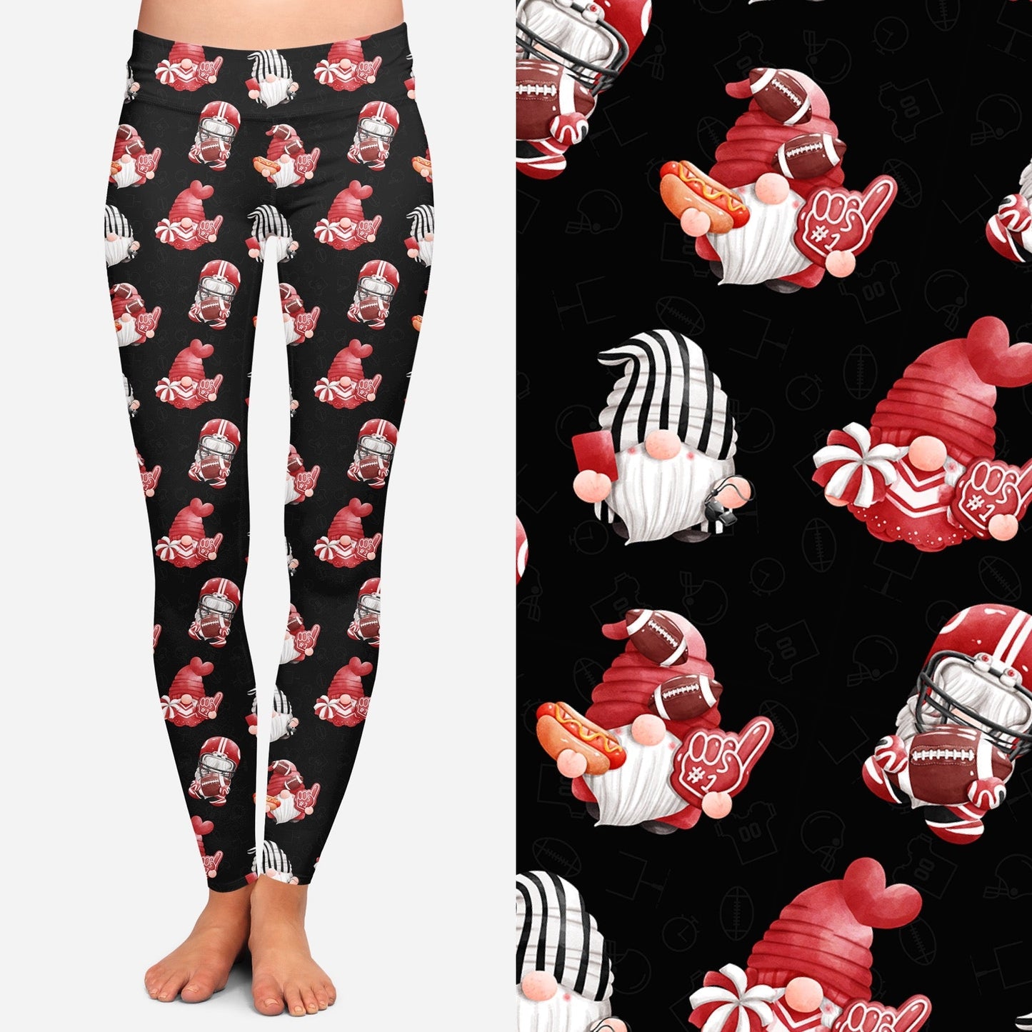 Football Gnomes - Leggings & Capris with Pockets