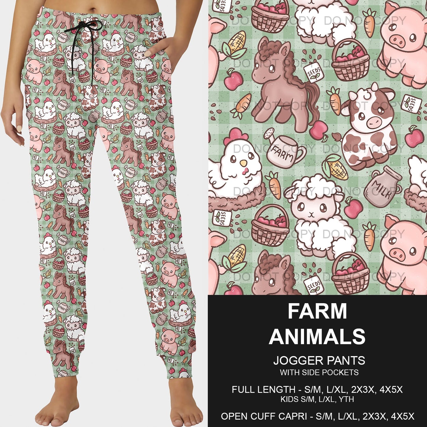 B209- Preorder Farm Animals Joggers (Closes 2/02. ETA: early May)