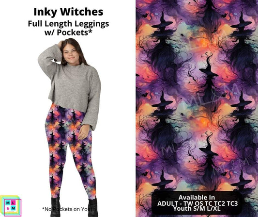 Inky Witches Full Length Leggings w/ Pockets