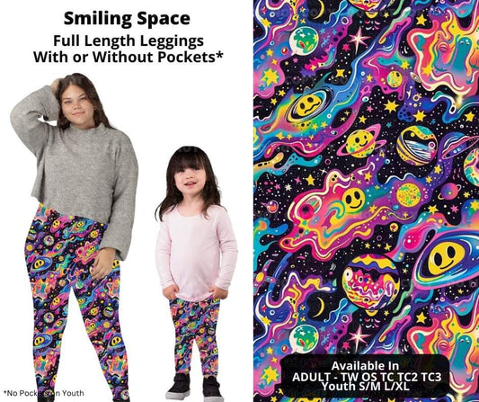 Smiling Space Full Length Leggings w/ Pockets