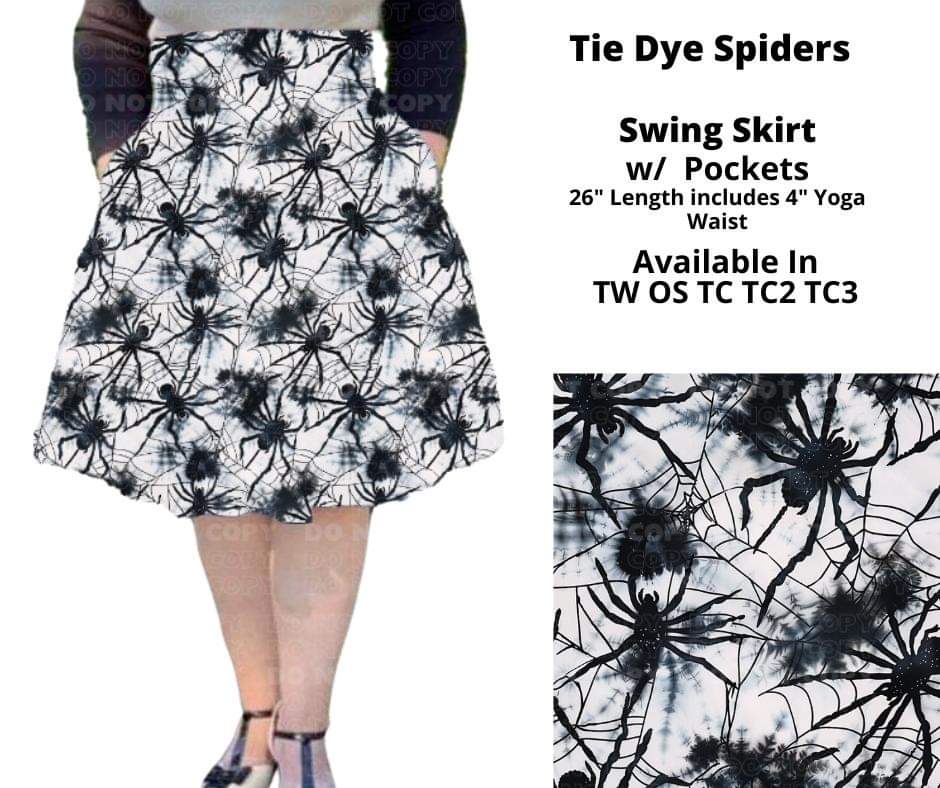 Tie Dye Spiders Swing Skirt