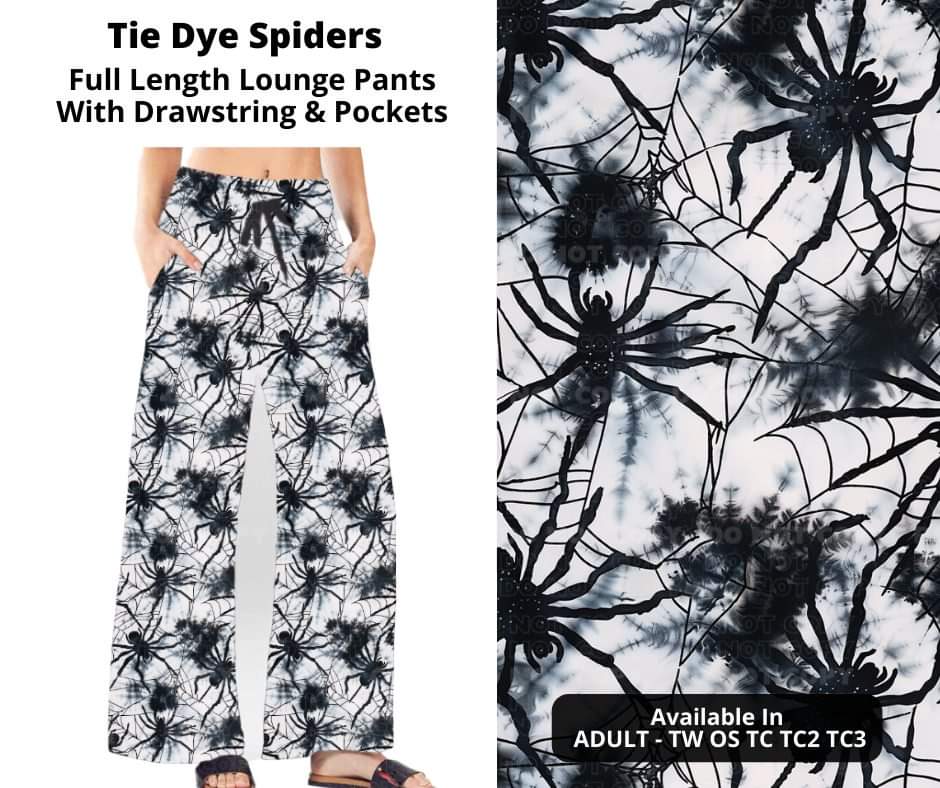 Tie Dye Spiders Full Length Lounge Pants