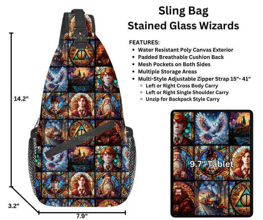 Stained Glass Wizards Sling Bag