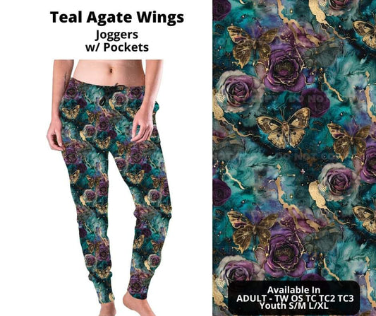 Preorder! Closes 10/23. ETA Dec. Teal Agate Wings Joggers