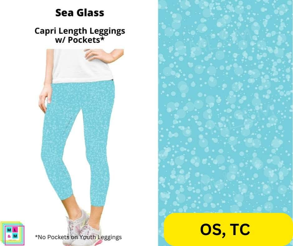 *Clearance* Price Drops in Cart! Sea Glass Capri Length w/ Pockets