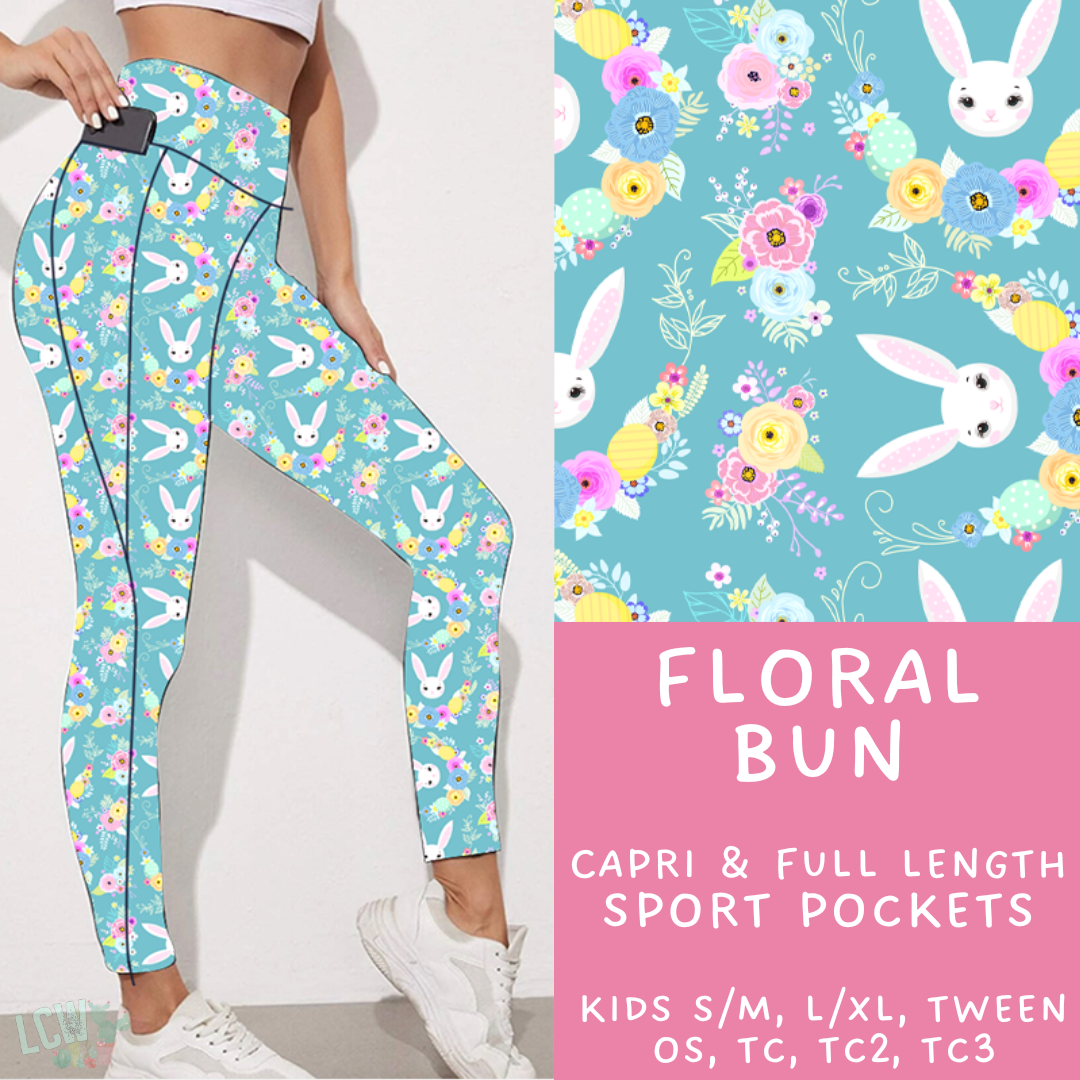 Batch #279 - Hop to it Collection Presale - Closes 1/30, ETA Early April - Floral Bun Leggings