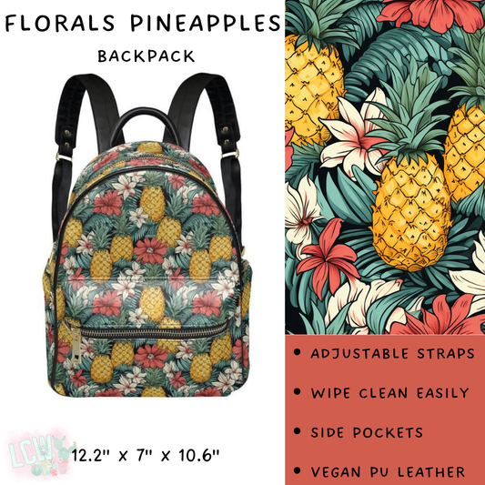 Batch #309 - Card Holders & Mini Backpacks - Closing 3/24 - ETA late May - Floral Pineapples Mini Backpack