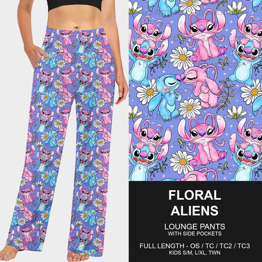 B191 - Preorder  Floral Aliens Lounge Pants (Closes 11/03. ETA mid Jan.)