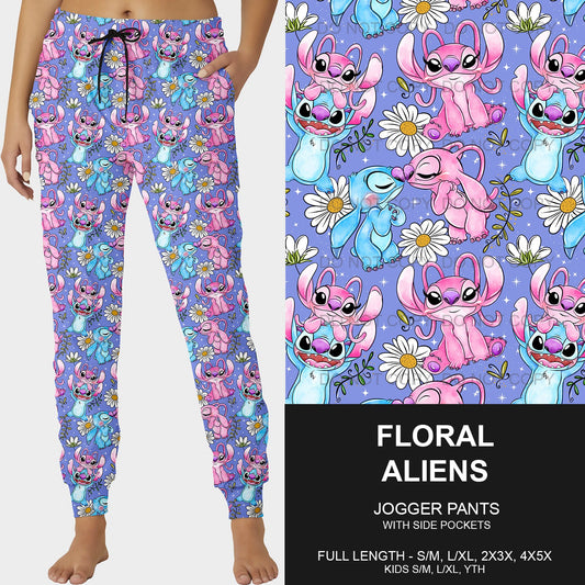 B191 - Preorder Floral Aliens Joggers (Closes 11/03. ETA mid Jan.)