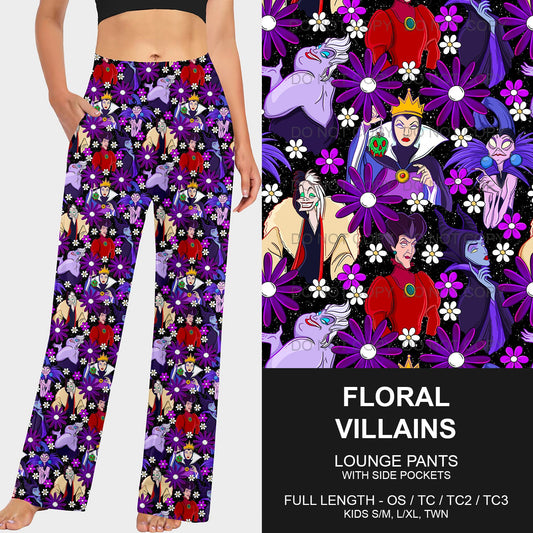 B191 - Preorder Floral Villains Lounge Pants (Closes 11/03. ETA mid Jan.)