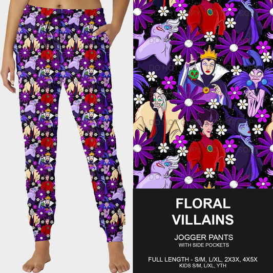 B191 - Preorder Floral Villains Joggers (Closes 11/03. ETA mid Jan.)