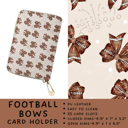 Batch #309 - Card Holders & Mini Backpacks - Closing 3/24 - ETA late May - Football Bows Card Holder