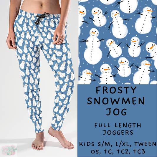 Batch #222 - Comfy Christmas - Closes 10/23 - ETA early Dec- Frosty Snowmen Full and Capri Length Joggers