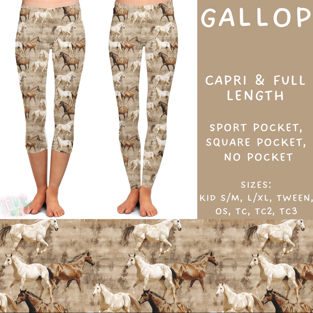 Batch #235 - September Request Run - Closes 11/11 - ETA late Dec - Gallop Full and Capri Length Leggings