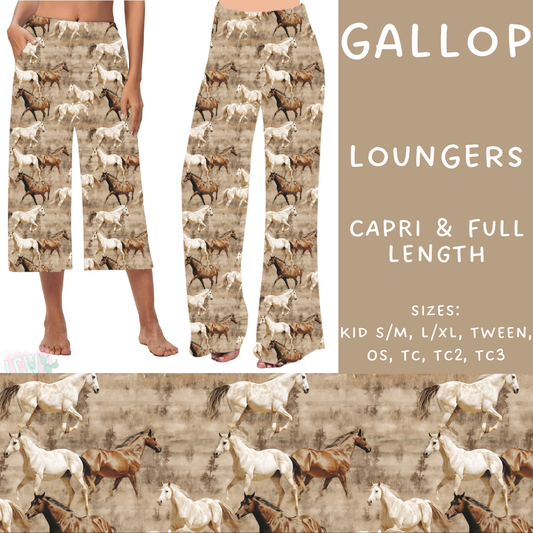 Batch #235 - September Request Run - Closes 11/11 - ETA late Dec - Gallop Capri and Full Length Loungers