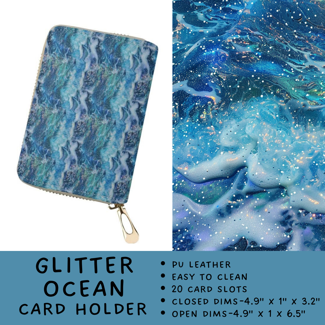 Batch #309 - Card Holders & Mini Backpacks - Closing 3/24 - ETA late May - Glitter Ocean Card Holder