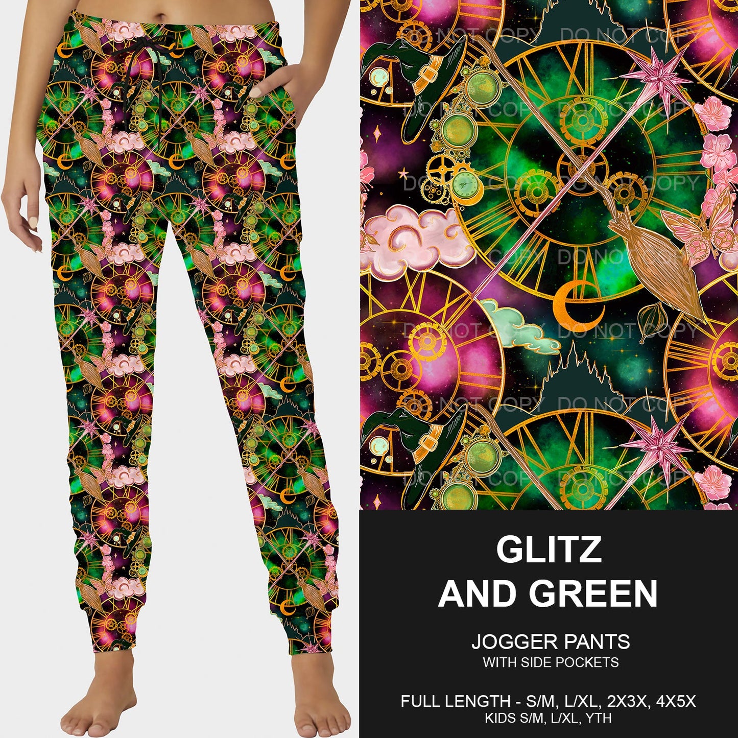 B188 - Preorder  Glitz and Green Joggers (Closes 10/20. ETA mid Dec)