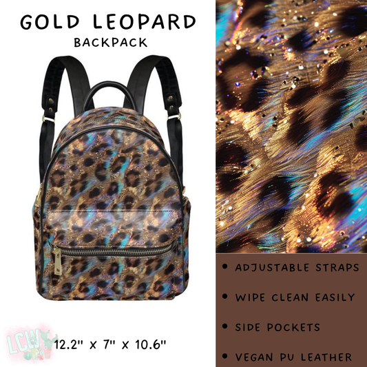 Batch #309 - Card Holders & Mini Backpacks - Closing 3/24 - ETA late May - Gold Leopard Mini Backpack