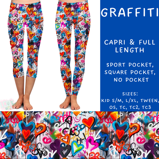 Batch #274 - Fun Run 7 - Closes 1/22 - ETA late March - Graffiti Full and Capri Length Leggings