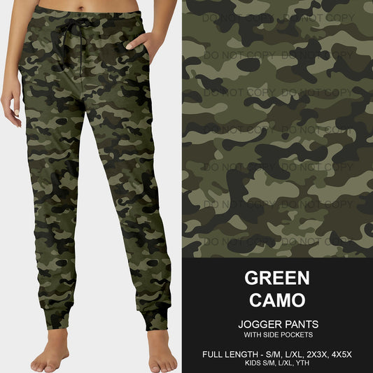 B215 - Preorder Green Camo Joggers (Closes 3/02. ETA mid May)