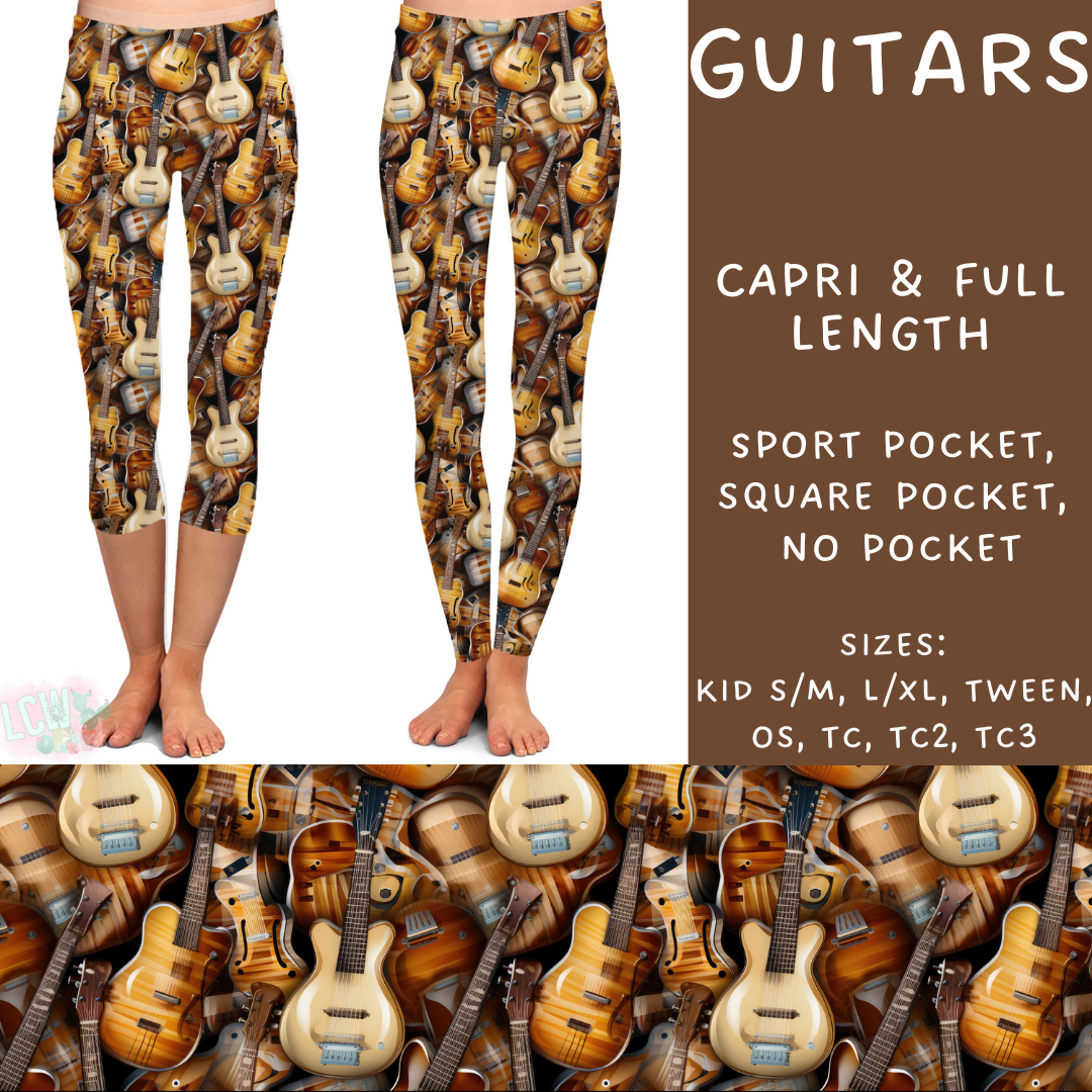 Batch #235 - September Request Run - Closes 11/11 - ETA late Dec - Guitars Full and Capri Length Leggings