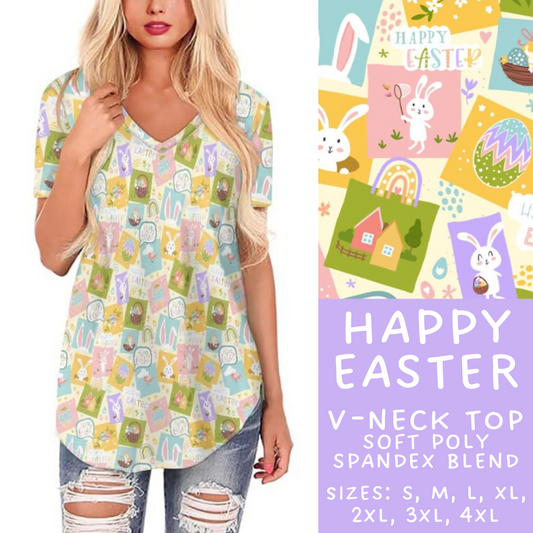 Batch #279 - Hop to it Collection Presale - Closes 1/30, ETA Early April - Happy Easter V-Neck Tee