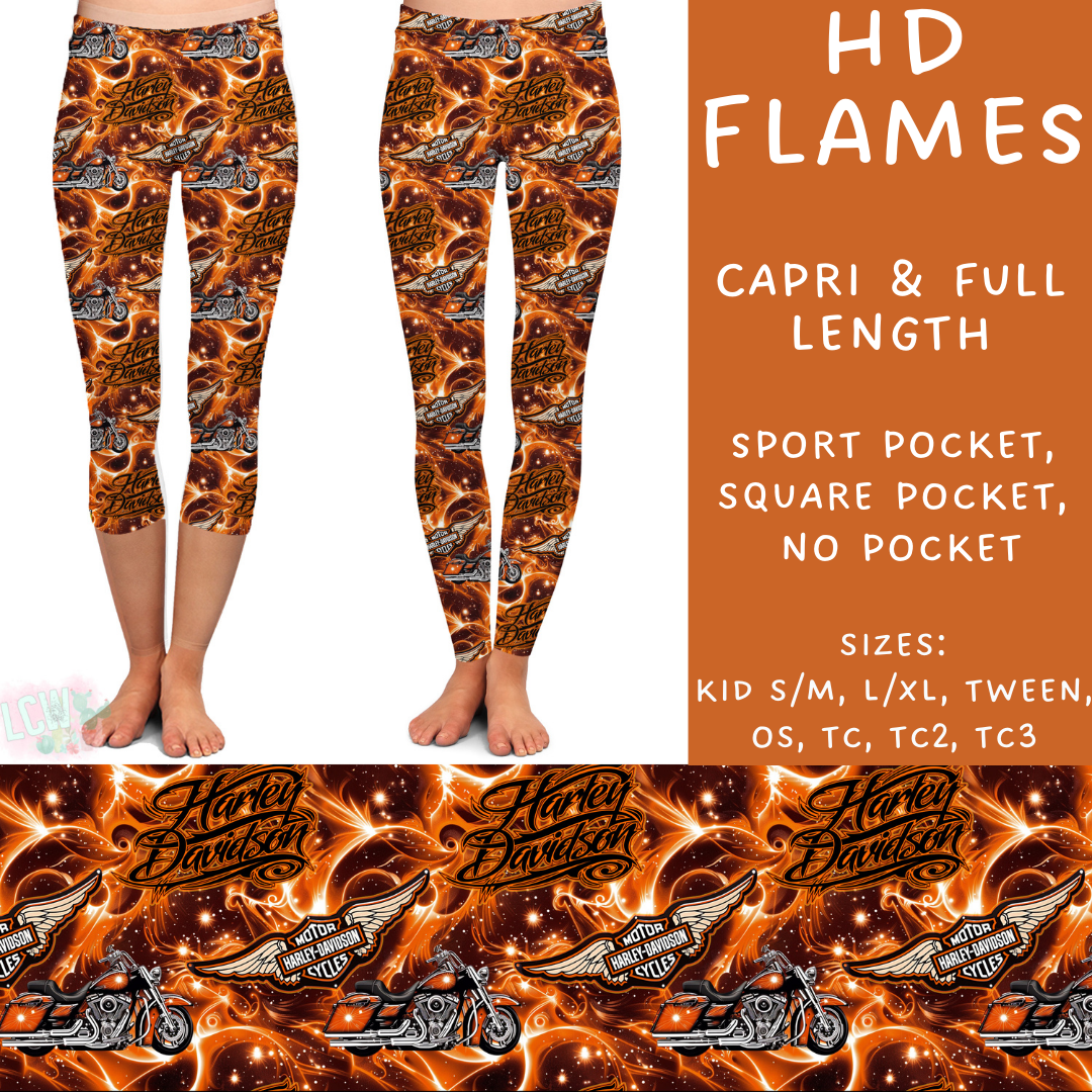 Batch #236 - Fun Run 6 - Closes 11/13 - ETA early Jan - HD Flames Full and Capri Length Leggings