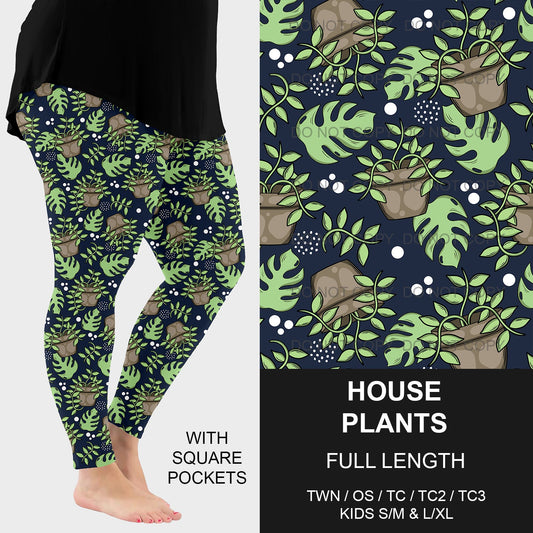 B214 - Preorder House Plants Leggings w/ Pockets (Closes 2/23. ETA mid may)