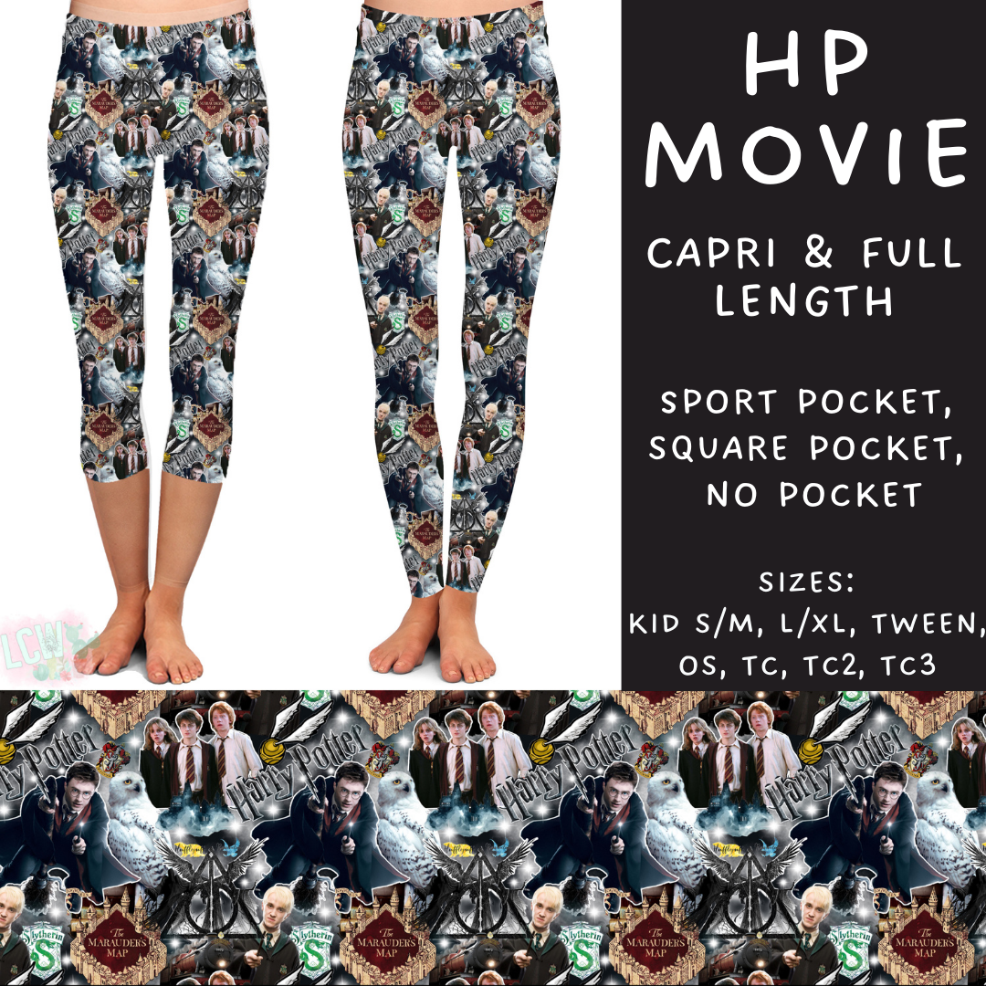 Batch #236 - Fun Run 6 - Closes 11/13 - ETA early Jan - HP Movie Full and Capri Length Leggings