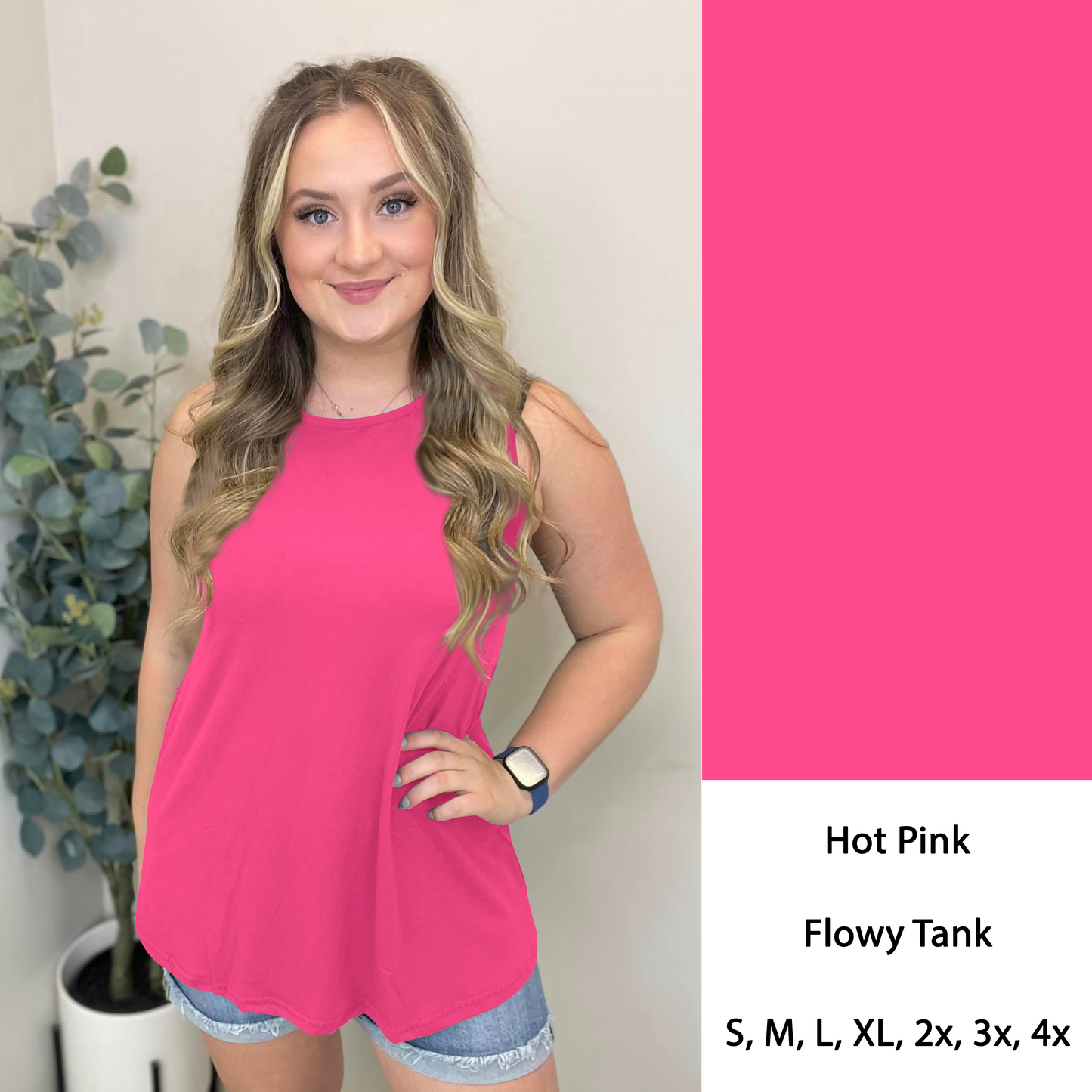 Hot Pink Flowy Tank Top | Run ends 3/20 | ETA 32 Days