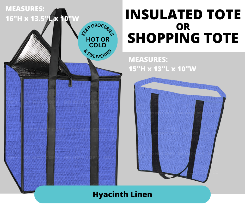 Preorder! Closes 2/26. ETA May. Hyacinth Linen Shopping & Insulated Tote