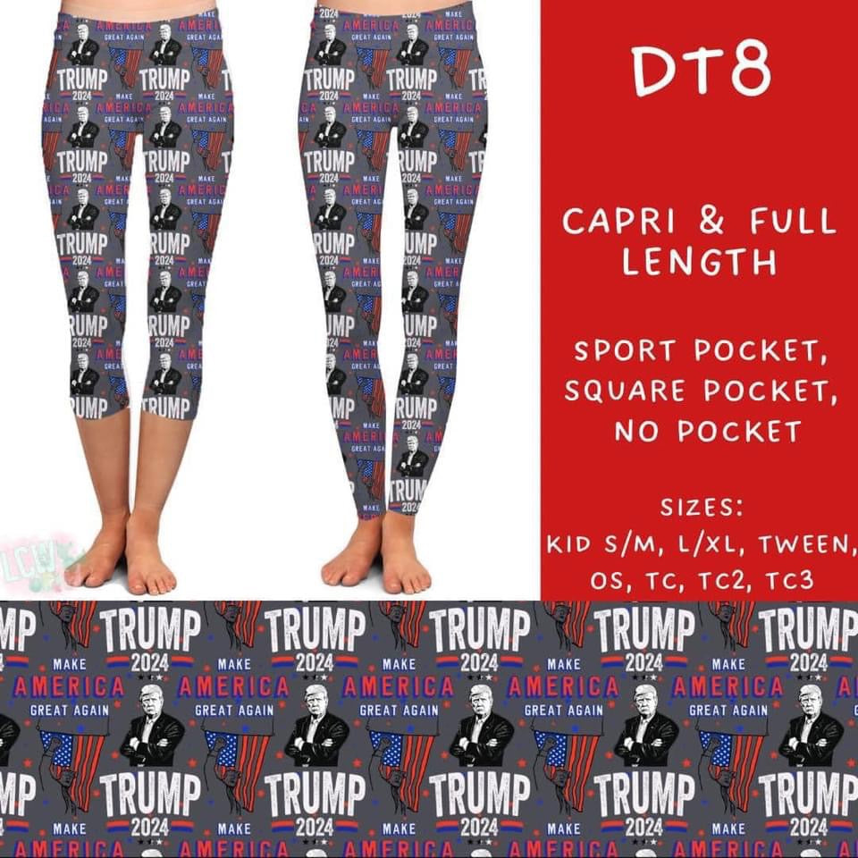 PBO -TRUMP 8- Closes 11/15 - ETA mid Dec - Full and Capri Length Leggings