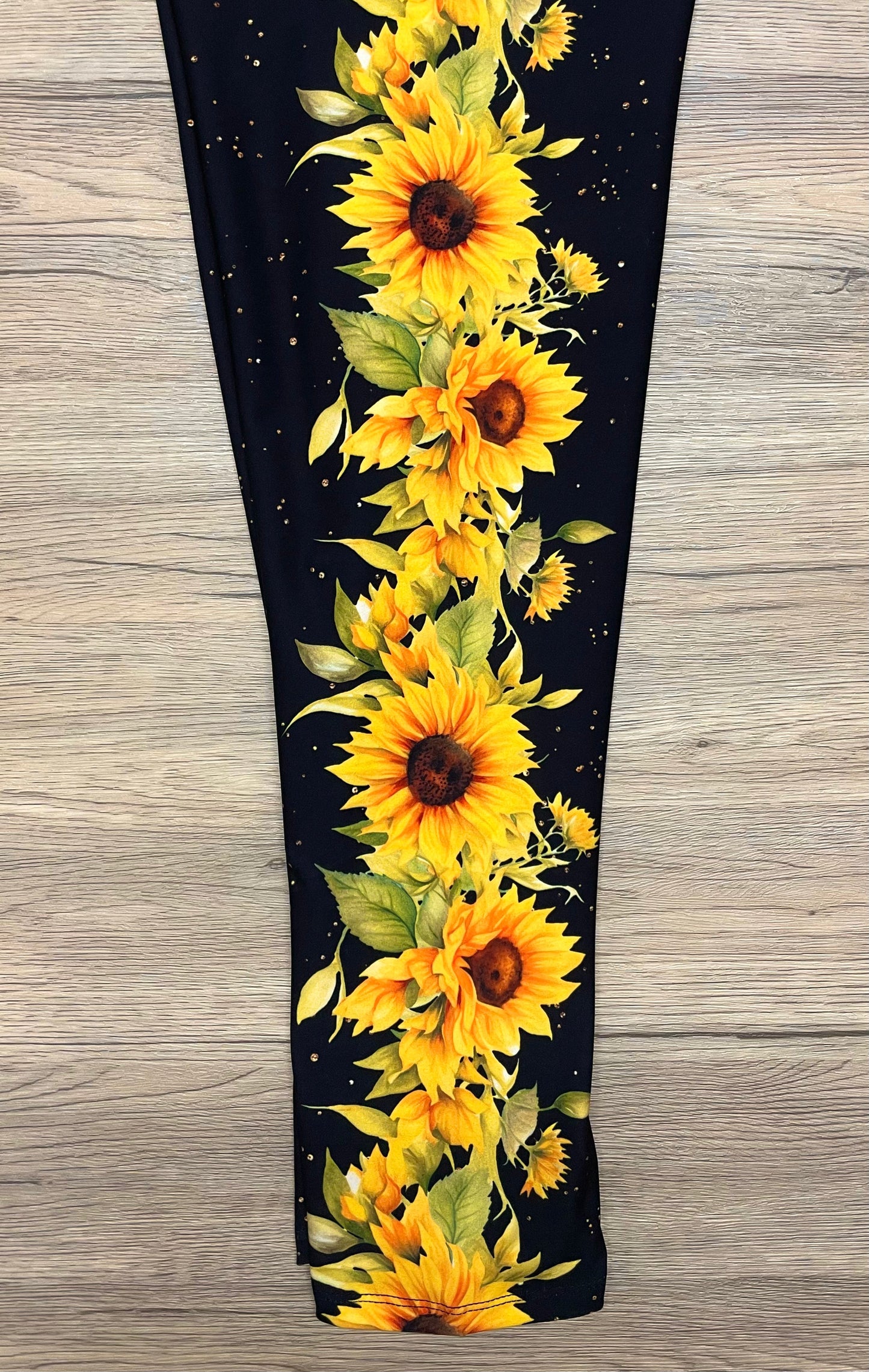 RTS - Sunflower Vine Side Design Leggings w/ Pockets