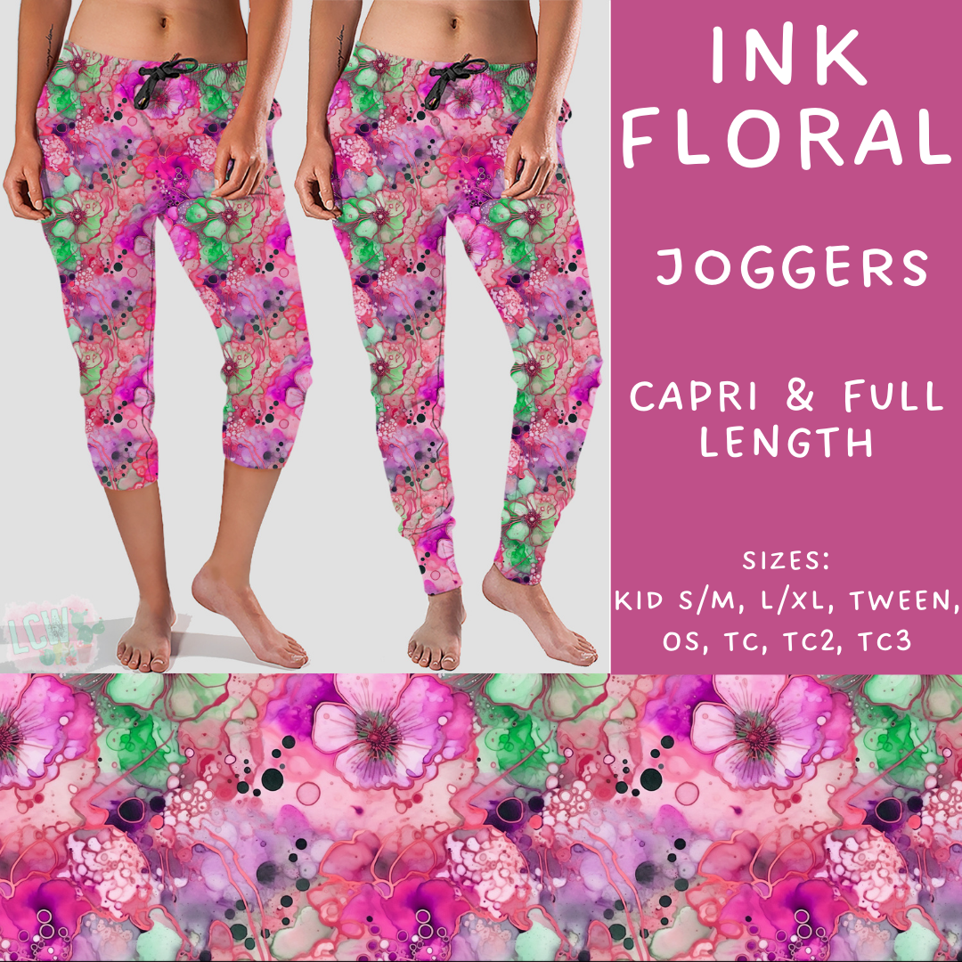 Batch #235 - September Request Run - Closes 11/11 - ETA late Dec - Ink Floral Full and Capri Length Joggers