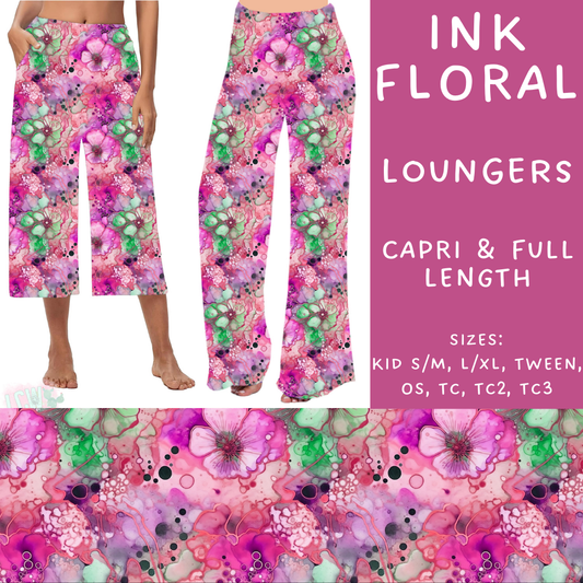 Batch #235 - September Request Run - Closes 11/11 - ETA late Dec - Ink Floral Capri and Full Length Loungers