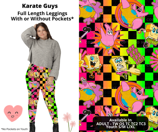 Preorder! Closes 3/3. ETA June. Karate Guys Full Length Leggings w/wo Pockets