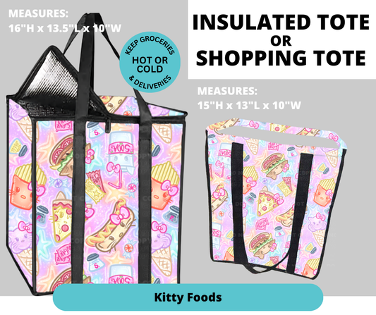 Preorder! Closes 2/26. ETA May. Kitty Foods Shopping & Insulated Tote