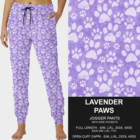 B218- Preorder Lavender Paws Joggers (Closes 3/16. ETA: early June)