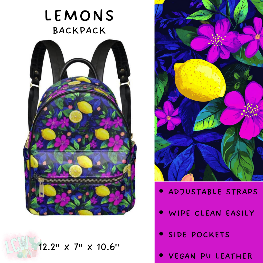 Batch #309 - Card Holders & Mini Backpacks - Closing 3/24 - ETA late May - Lemons Mini Backpack