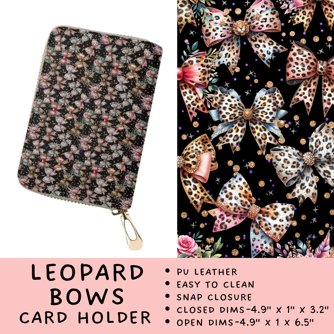 Batch #309 - Card Holders & Mini Backpacks - Closing 3/24 - ETA late May - Leopard Bows Card Holder