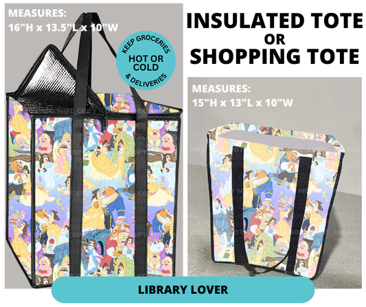 Preorder! Closes 12/30. ETA March. Library Lover Shopping or Insulated Tote