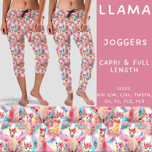 Batch #235 - September Request Run - Closes 11/11 - ETA late Dec - Llama Full and Capri Length Joggers