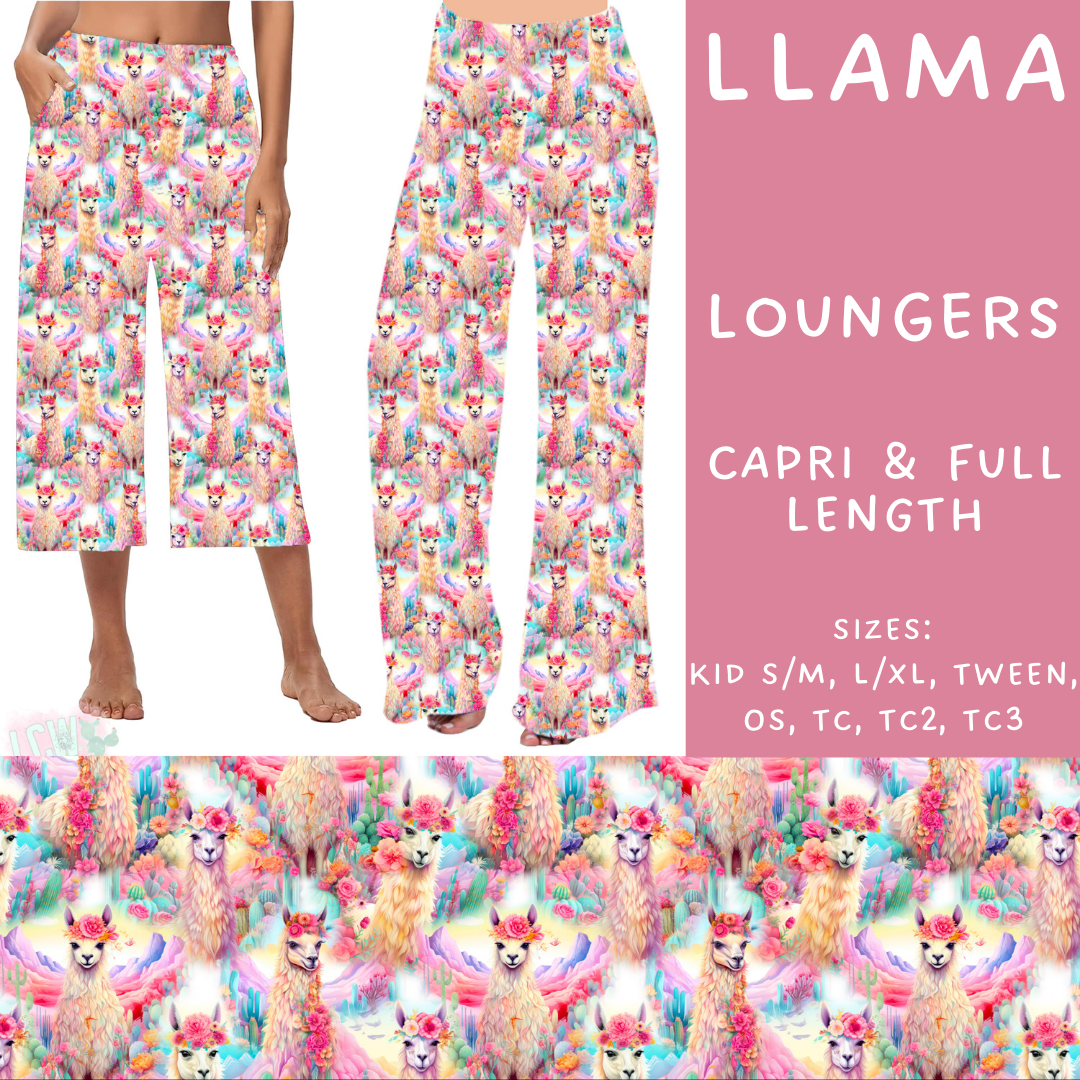 Batch #235 - September Request Run - Closes 11/11 - ETA late Dec - Llama Capri and Full Length Loungers