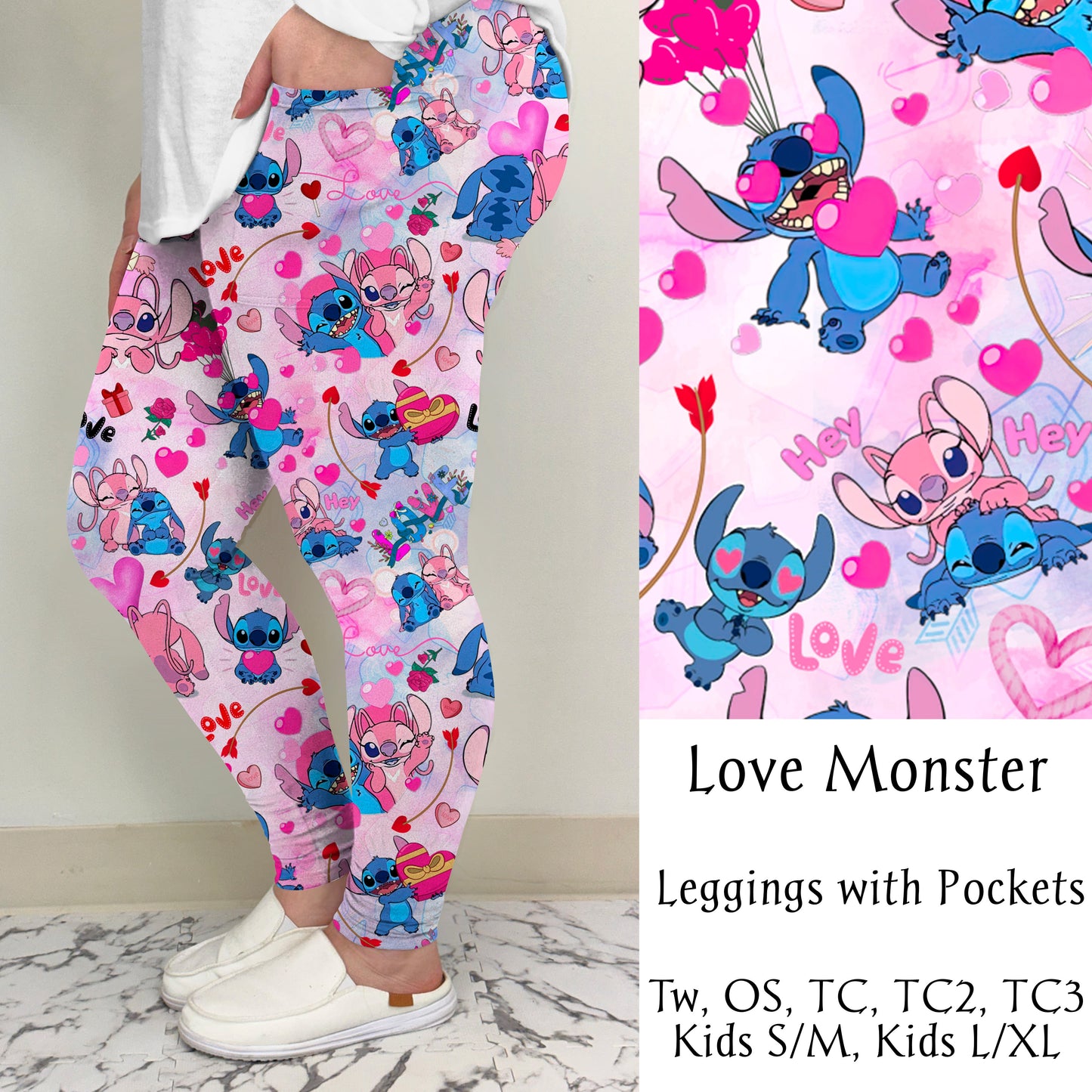 Love Monster Leggings w/ Pockets