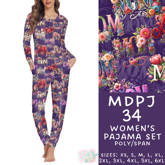 Batch #306 - Mother's Day Lounge - Closes 3/19 - ETA late April - MDPJ34 Women's Pajama Set